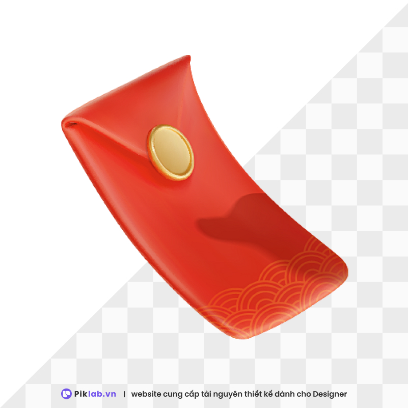 Design resource lucky red envelope happy new year tet holiday isolated on transparent bao lì xì đỏ may mắn PNG tết